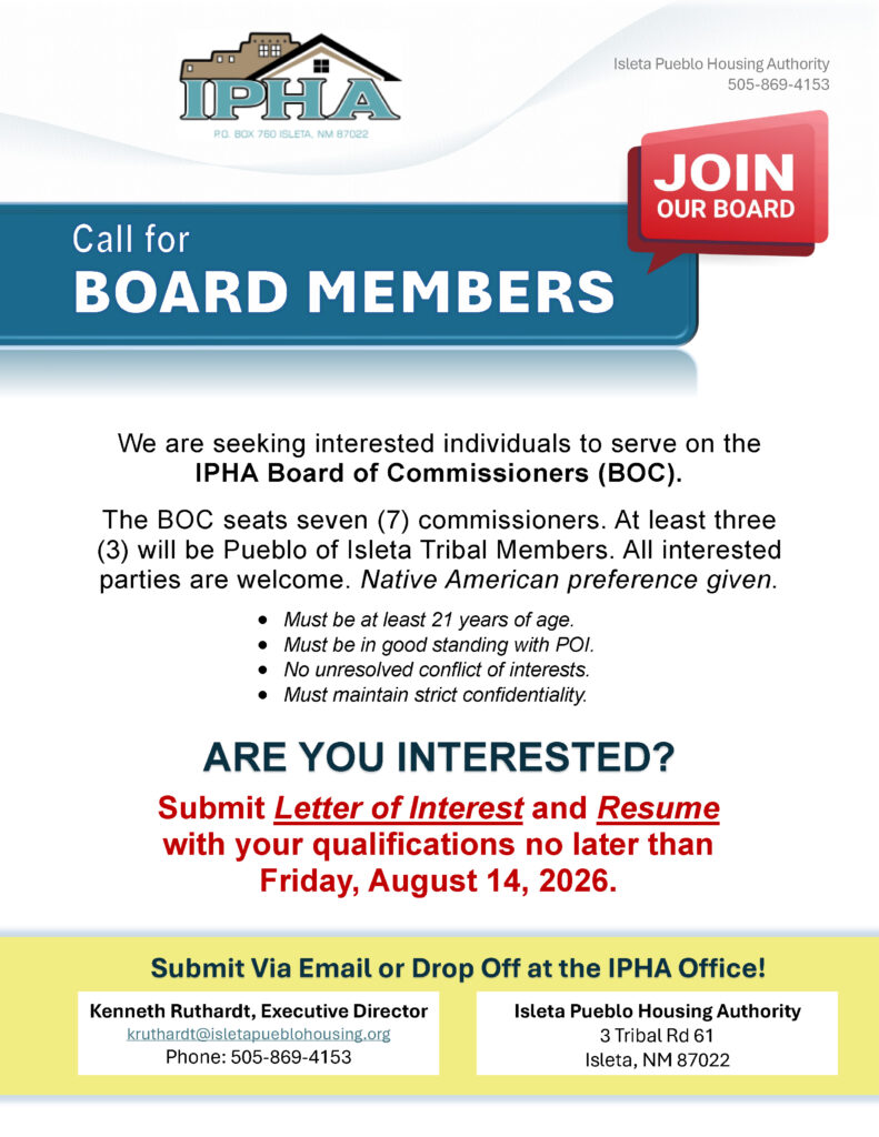 IPHA Board of Commissioners – Flyer 2026-07-10
